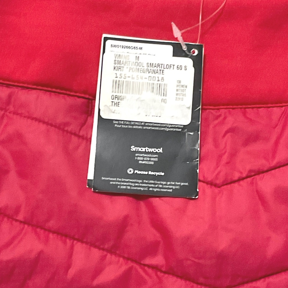 Smartwool smartloft 60 merino wool skirt quilted red NWT Medium - Picture 6 of 12